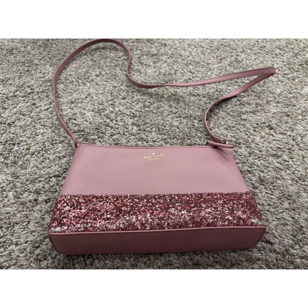 Pink with Glitter Bottom Small Kate Spade Shoulder - Crossbody Bag